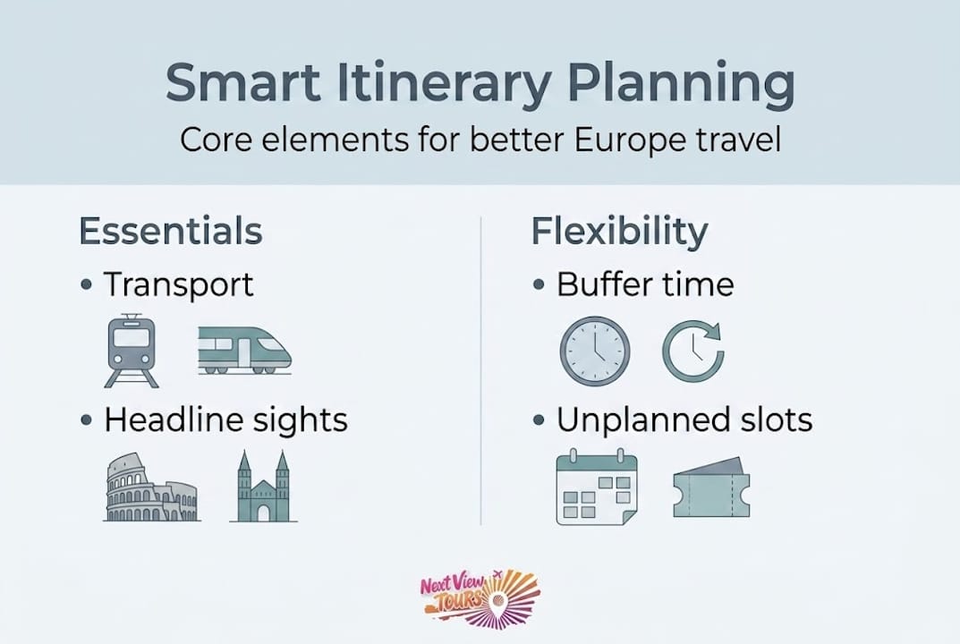 Infographic: Essentials and flexibility in travel planning