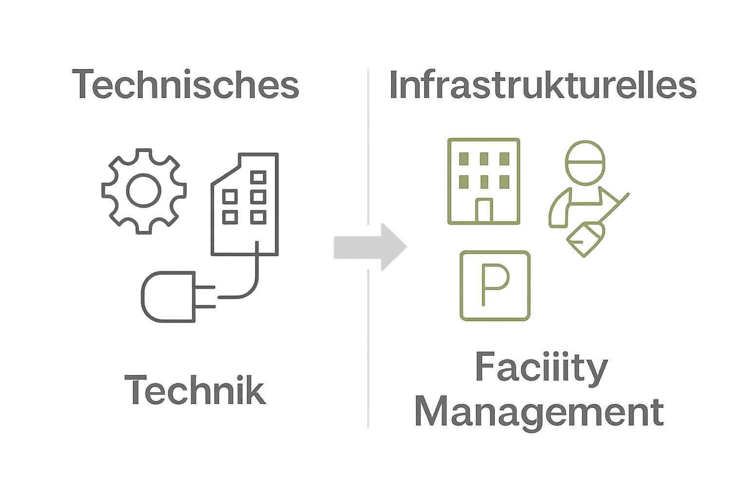 Vergleich technisches vs. infrastrukturelles Facility Management