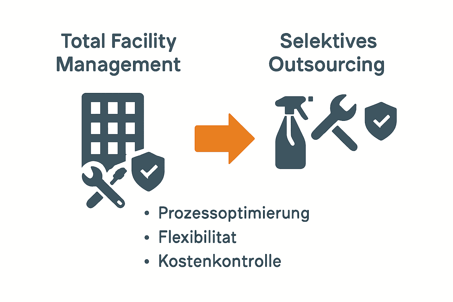Vergleich: Total Facility Management und selektives Outsourcing