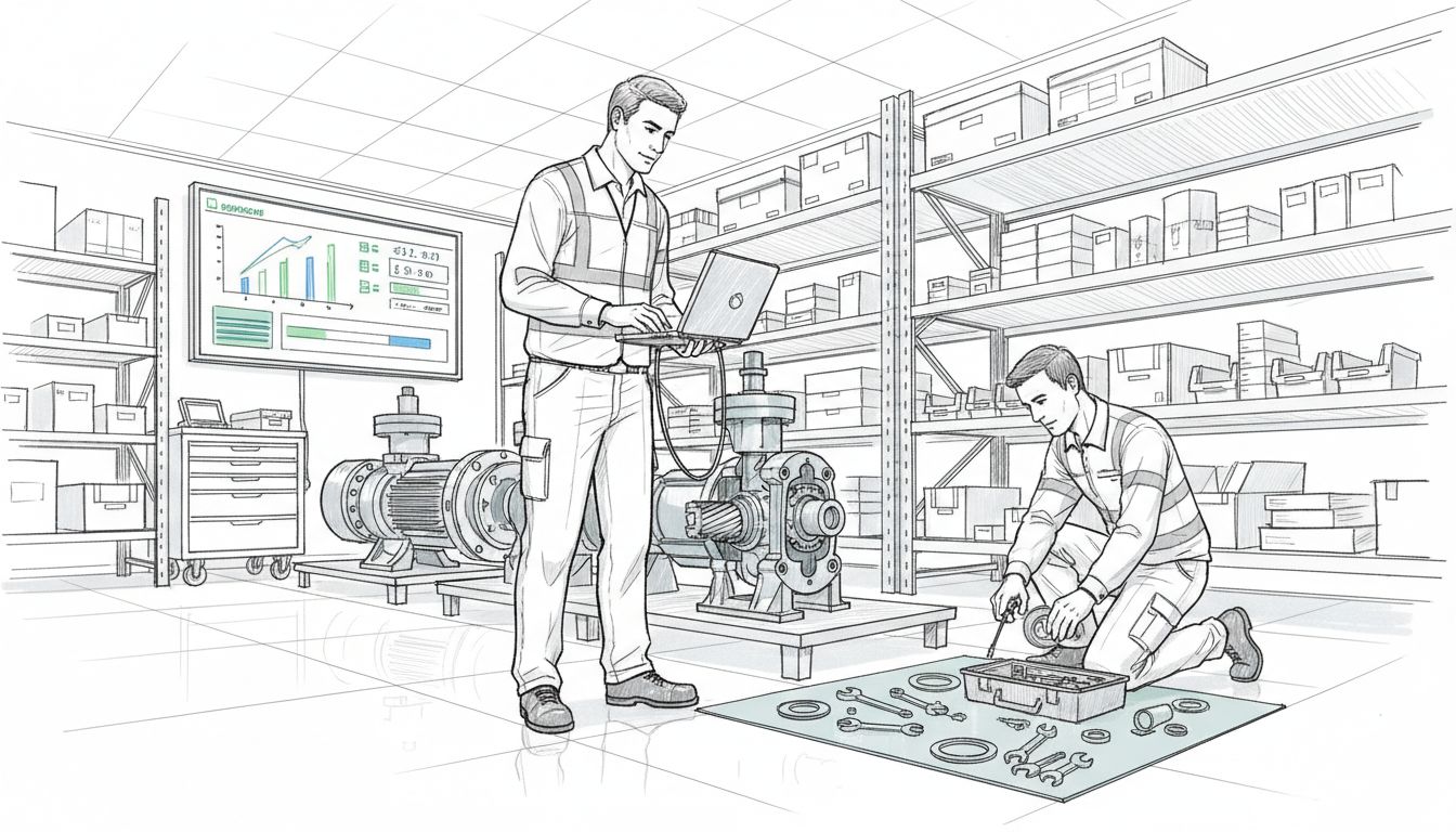 Pumpenwartung Technikteam Logistik