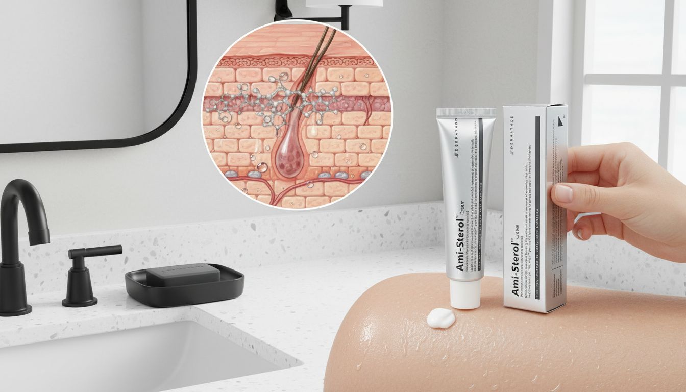 Lipidstruktur der Hautbarriere im Querschnitt