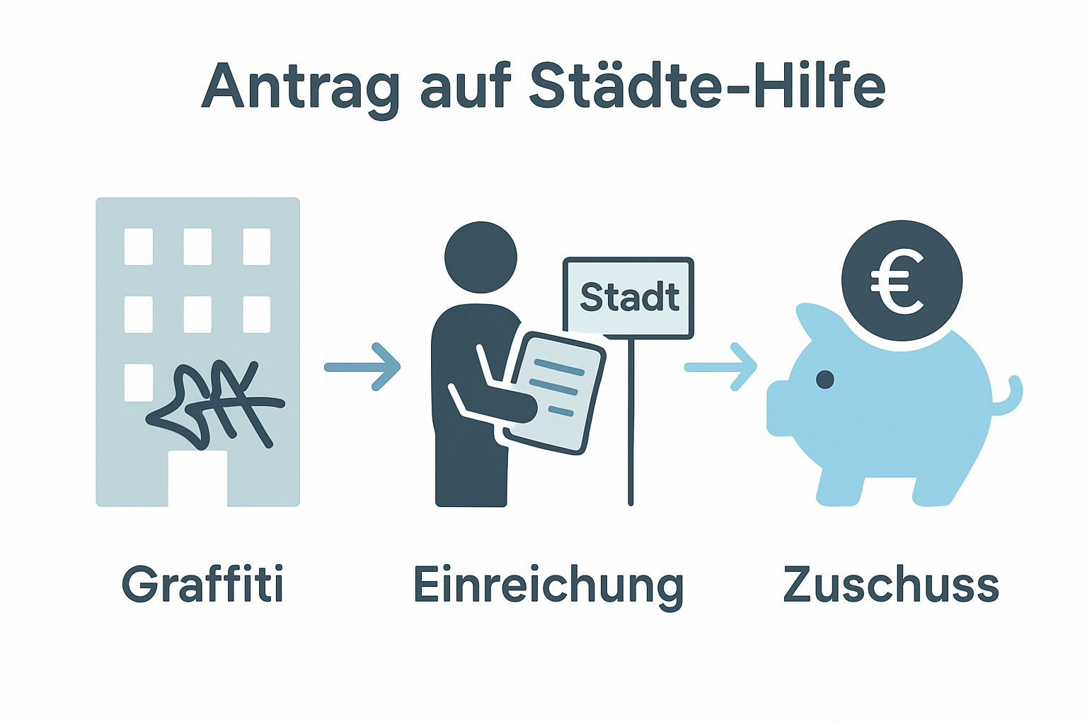 Ablauf Förderantrag zur Graffitibeseitigung