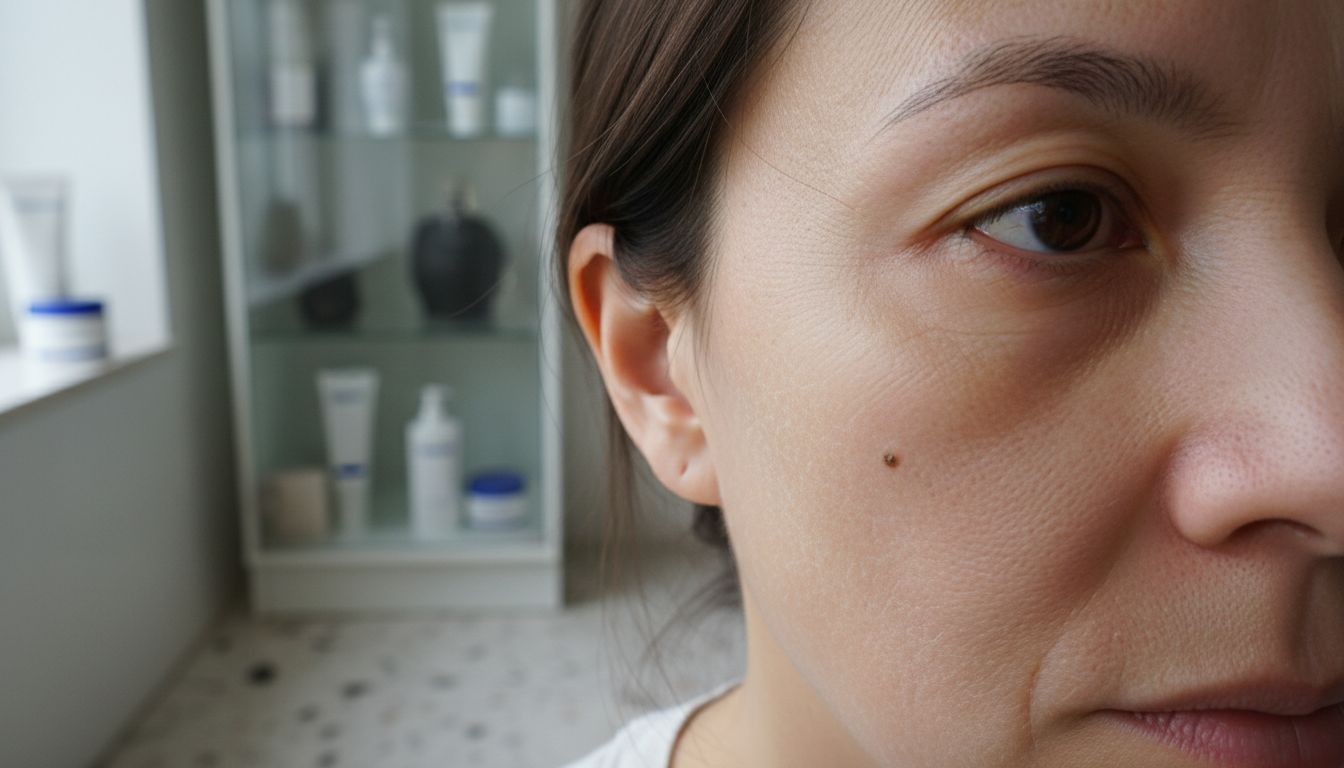 Close-up of dry, rough skin texture