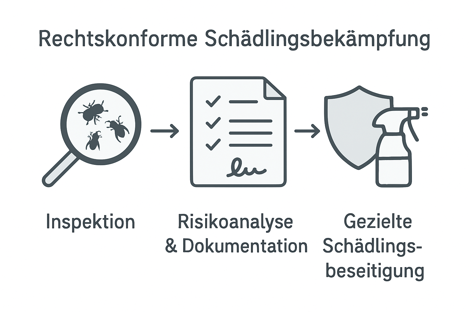 Infographic of legal pest control process steps