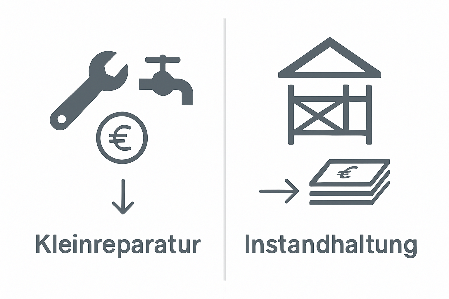 Infografik: Was kostet eine Kleinreparatur und wie unterscheidet sie sich von den Instandhaltungskosten?