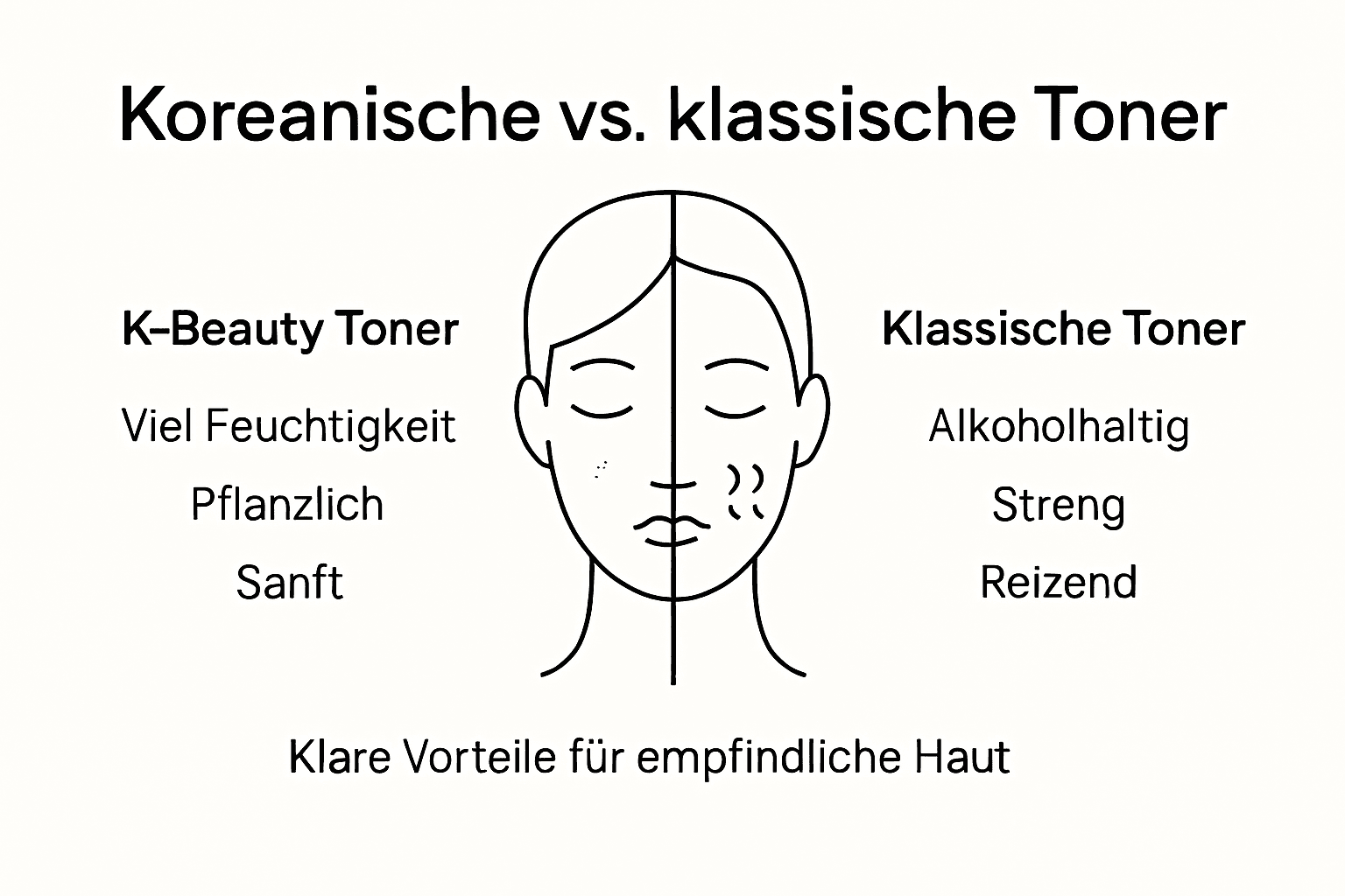 Infografik: Was unterscheidet koreanische Toner von klassischen Gesichtswässern?