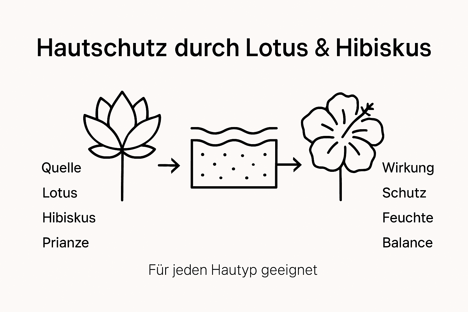 Grafik: Lotus- und Hibiskus-Extrakte im Überblick – So schützen sie Ihre Haut