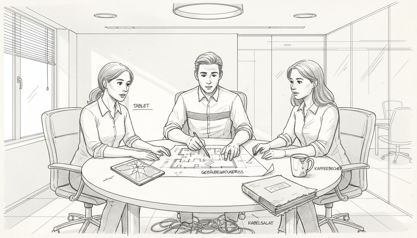 Das Team erarbeitet gemeinsam eine Strategie fürs Facility Management.