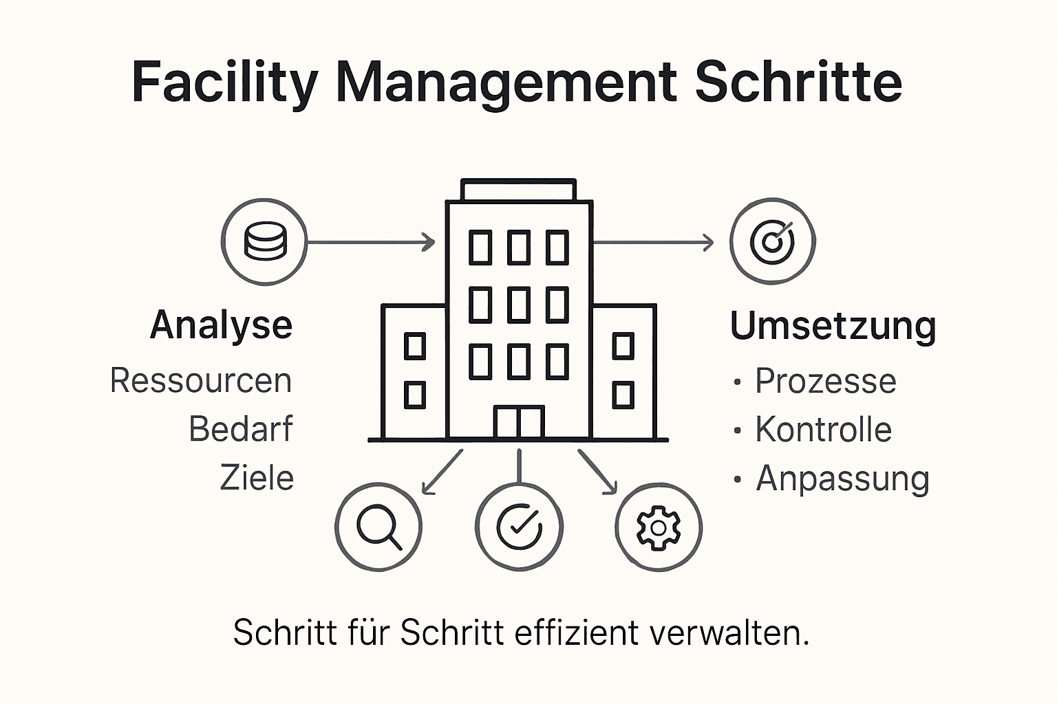 Grafische Übersicht: Ablauf im Facility Management