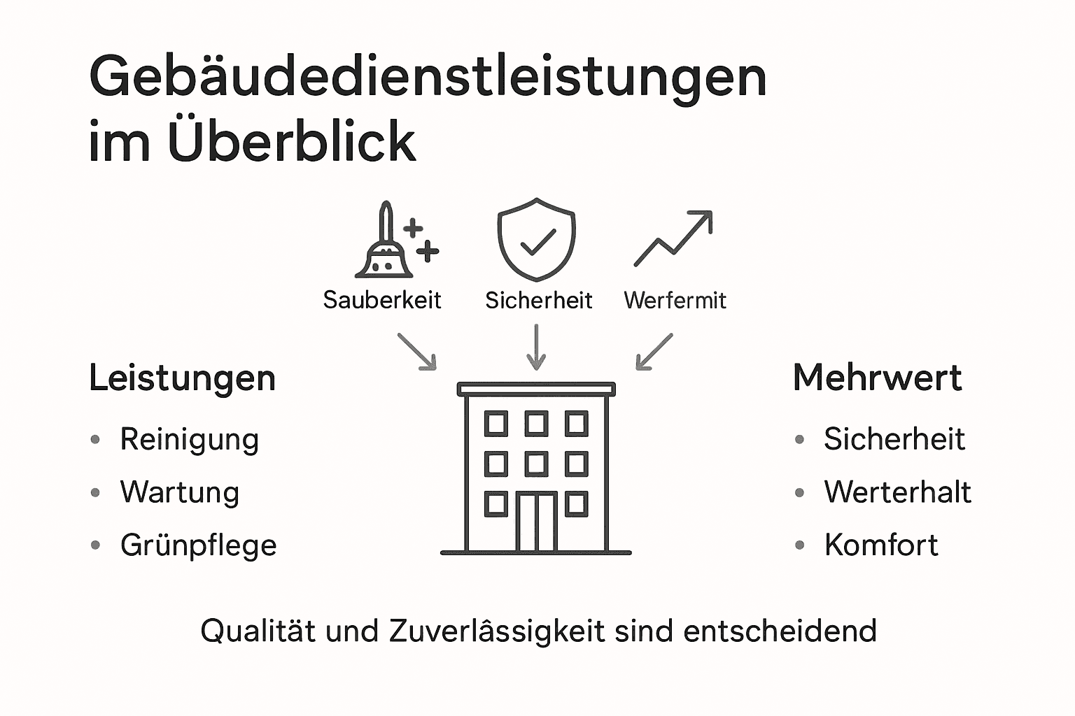 Gebäudedienstleistungen auf einen Blick – die wichtigsten Fakten kompakt zusammengefasst in einer Infografik