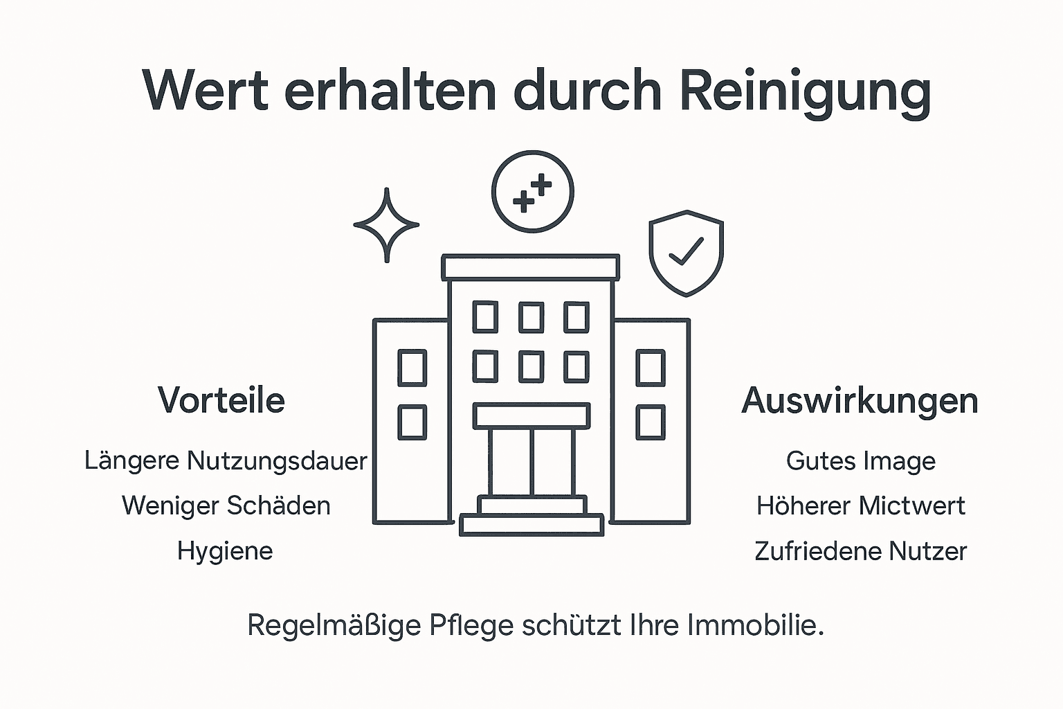 Infografik: Wie regelmäßige Reinigung zum Werterhalt beiträgt – eine kompakte Übersicht
