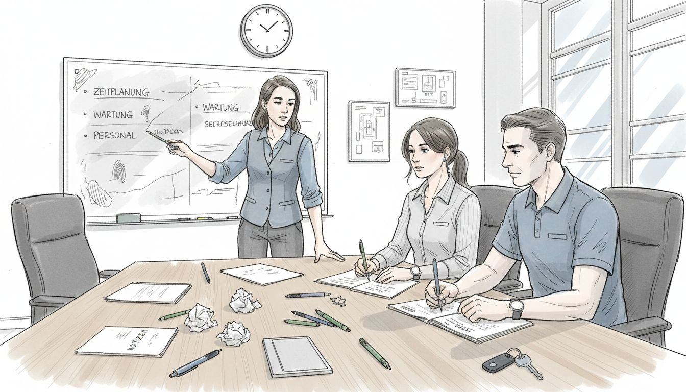 Besprechung des Facility-Teams zur Klärung der Zuständigkeiten