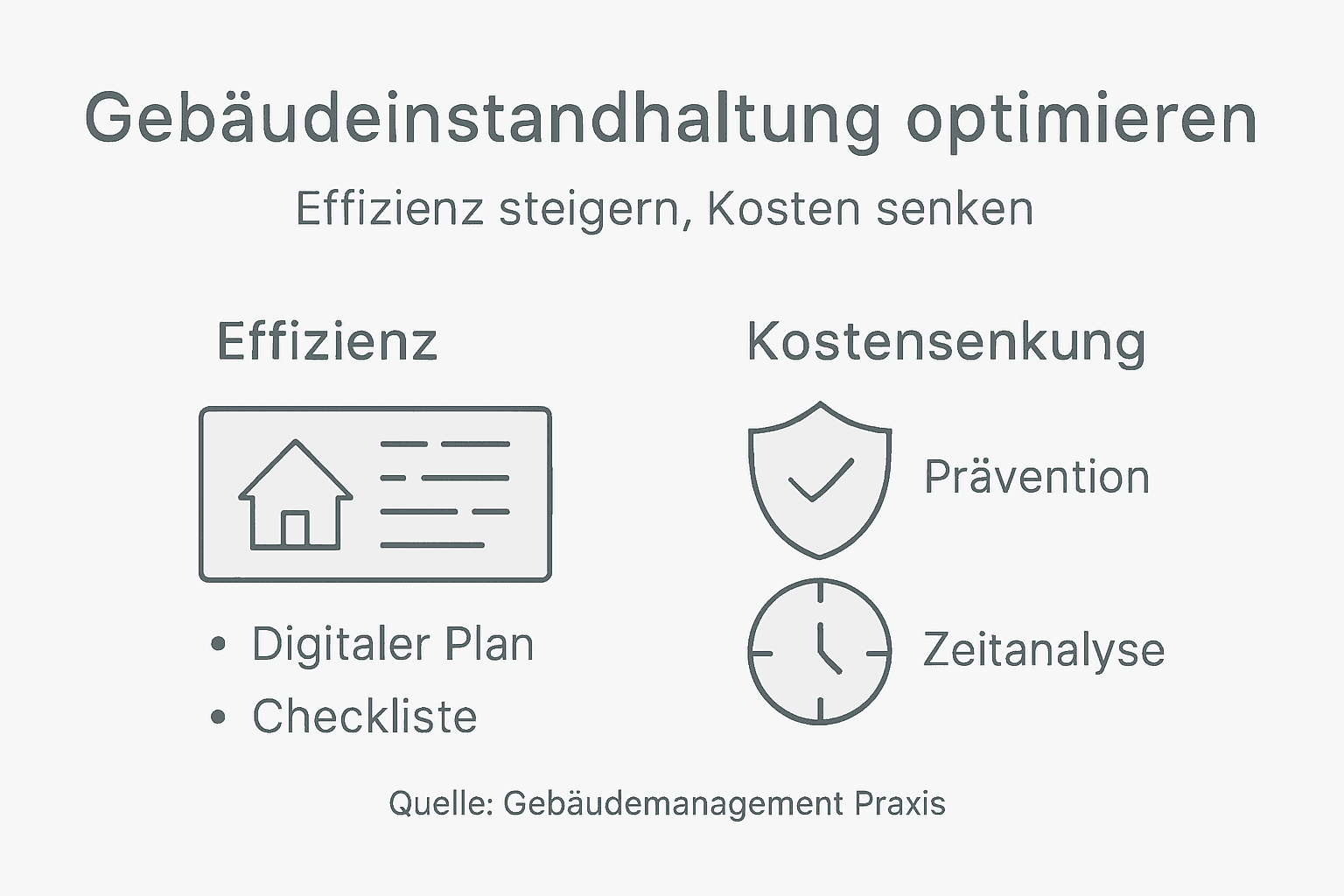 Effiziente Gebäudewartung: Infografik zur Kostenoptimierung