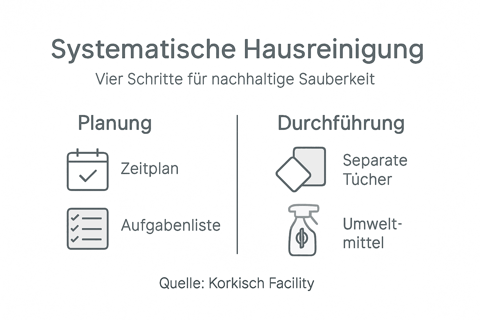 Infografik: In vier Schritten zu einer nachhaltigen Hausreinigung