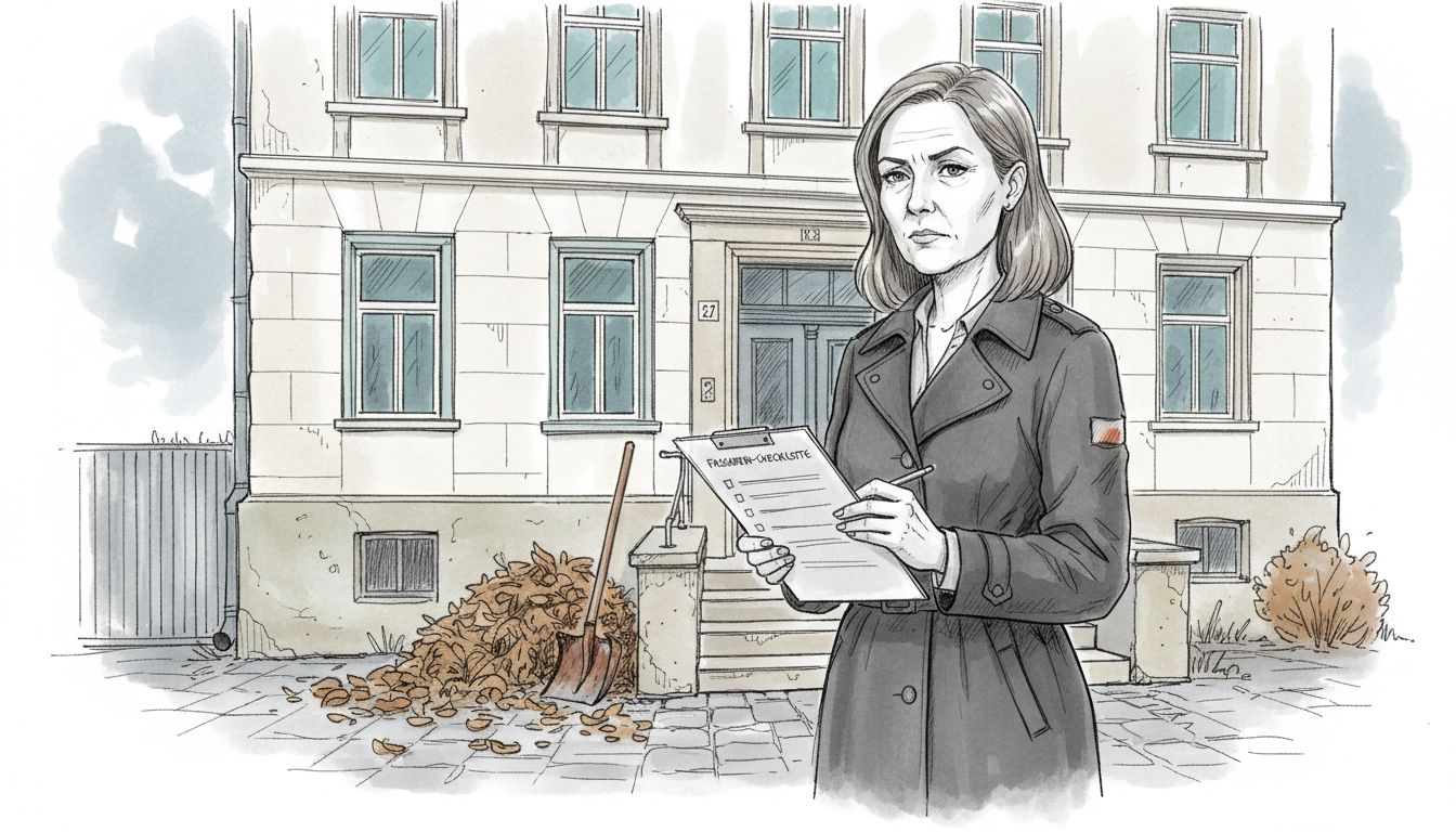 Der Hausverwalter kontrolliert regelmäßig das Gebäude, um den Zustand zu prüfen und notwendige Wartungsarbeiten frühzeitig zu erkennen.