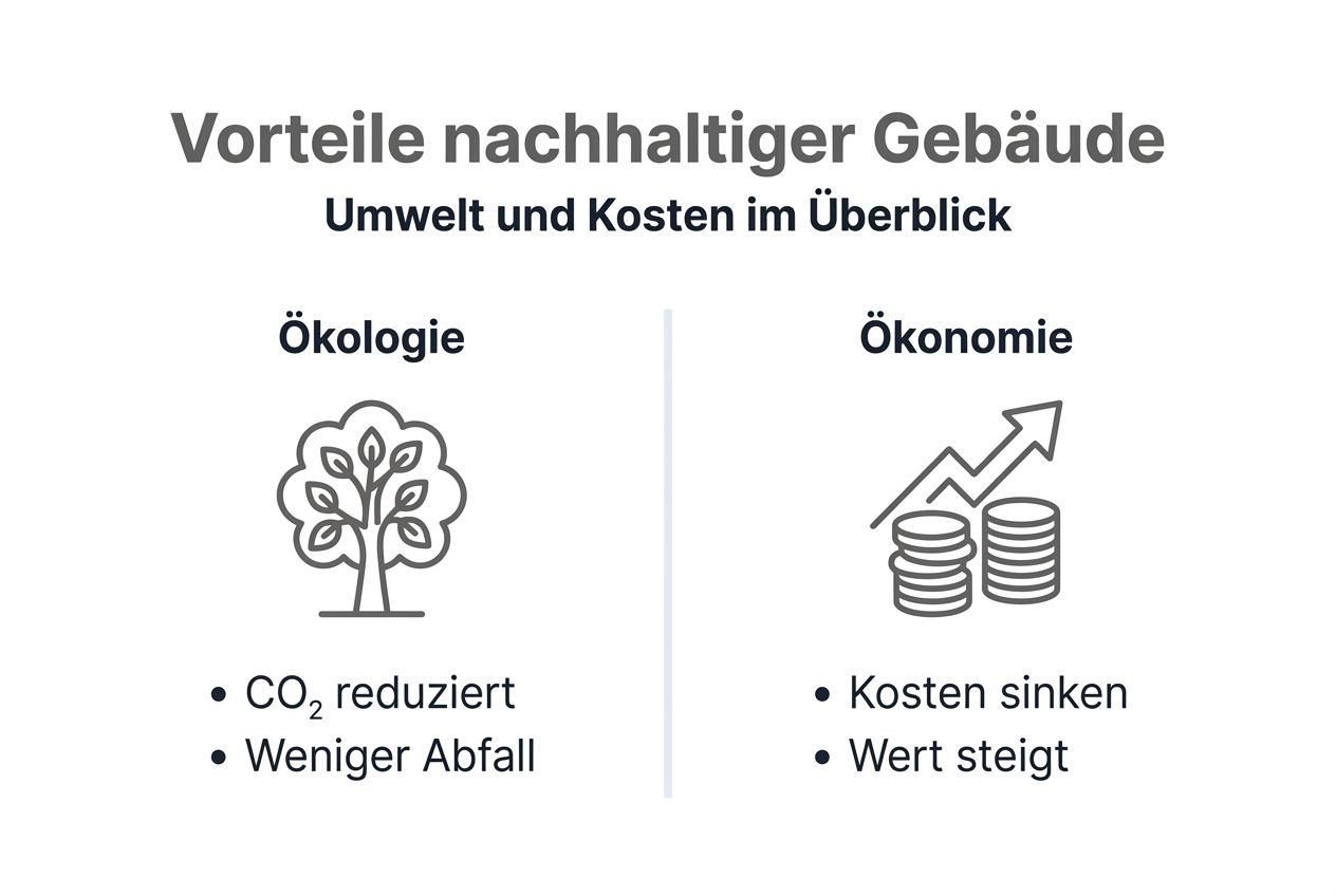 Infografik: Die wichtigsten Vorteile eines nachhaltigen Gebäudemanagements