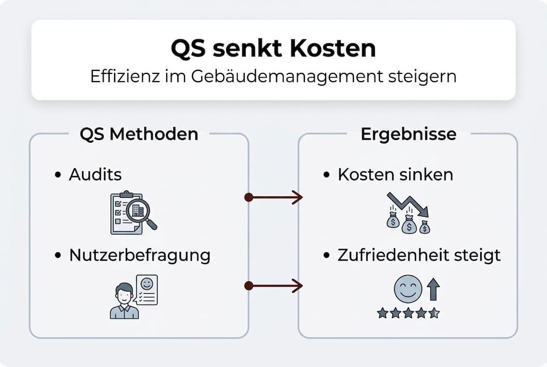 Infografik: Methoden und Vorteile der Qualitätssicherung auf einen Blick