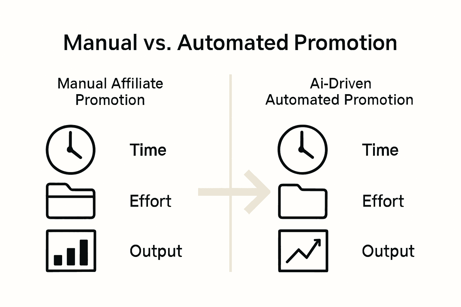 Comparison of manual vs automated affiliate campaign process