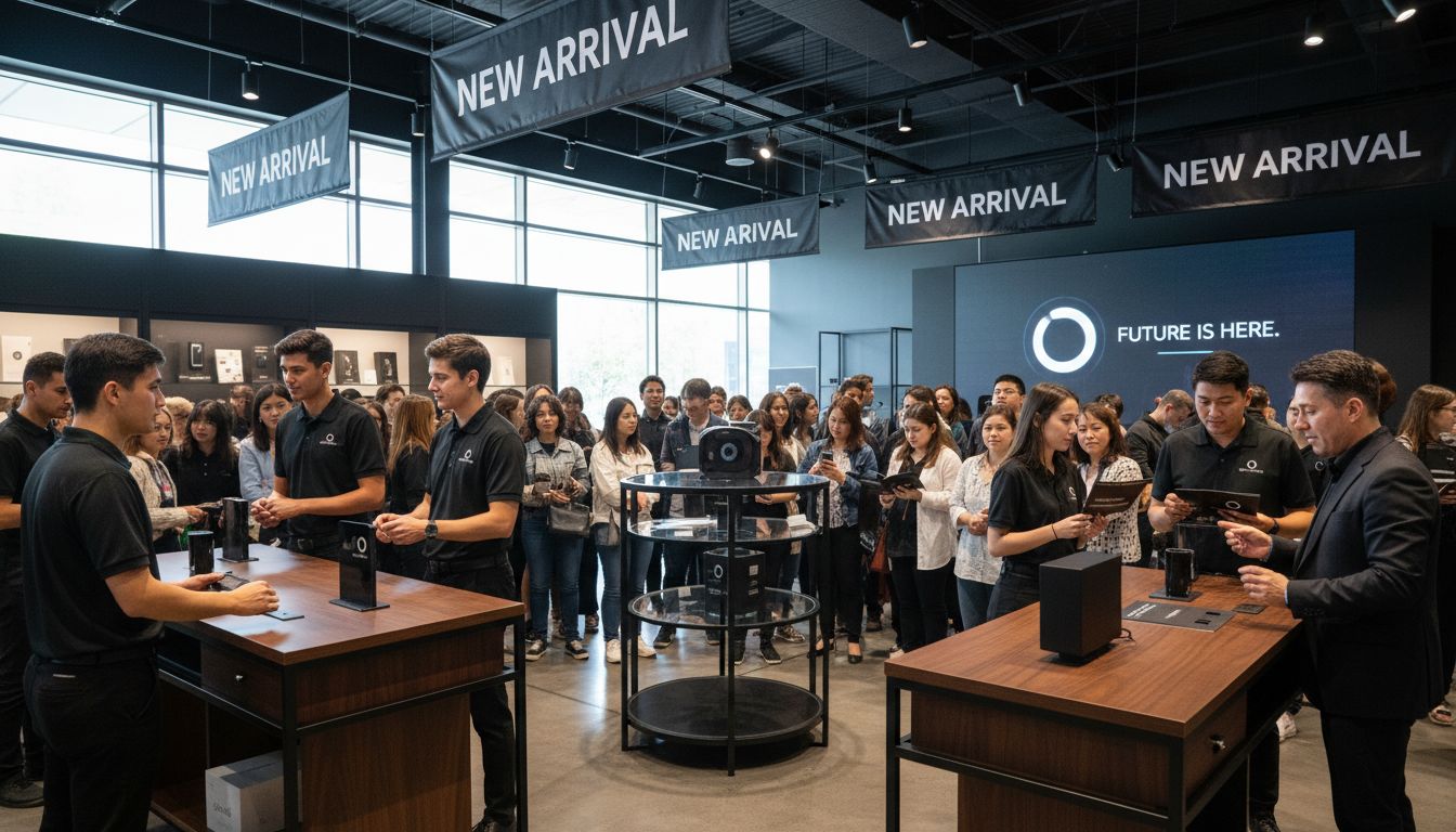 Retail product launch with customer engagement