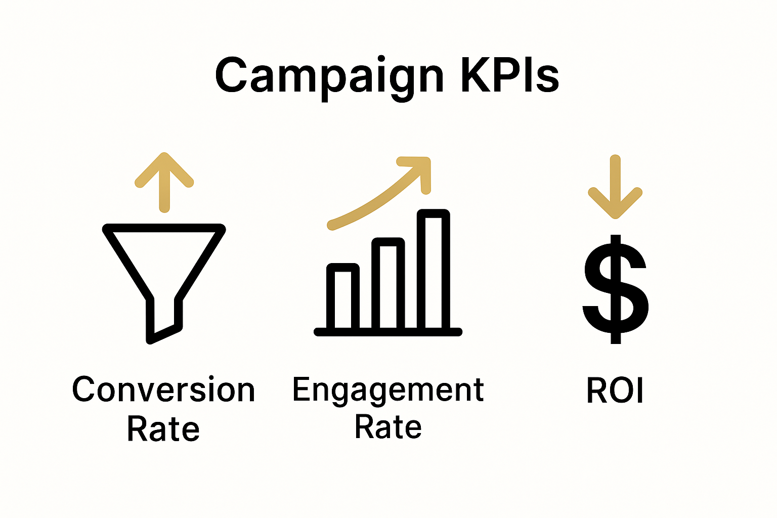 Infographic showing top campaign KPIs
