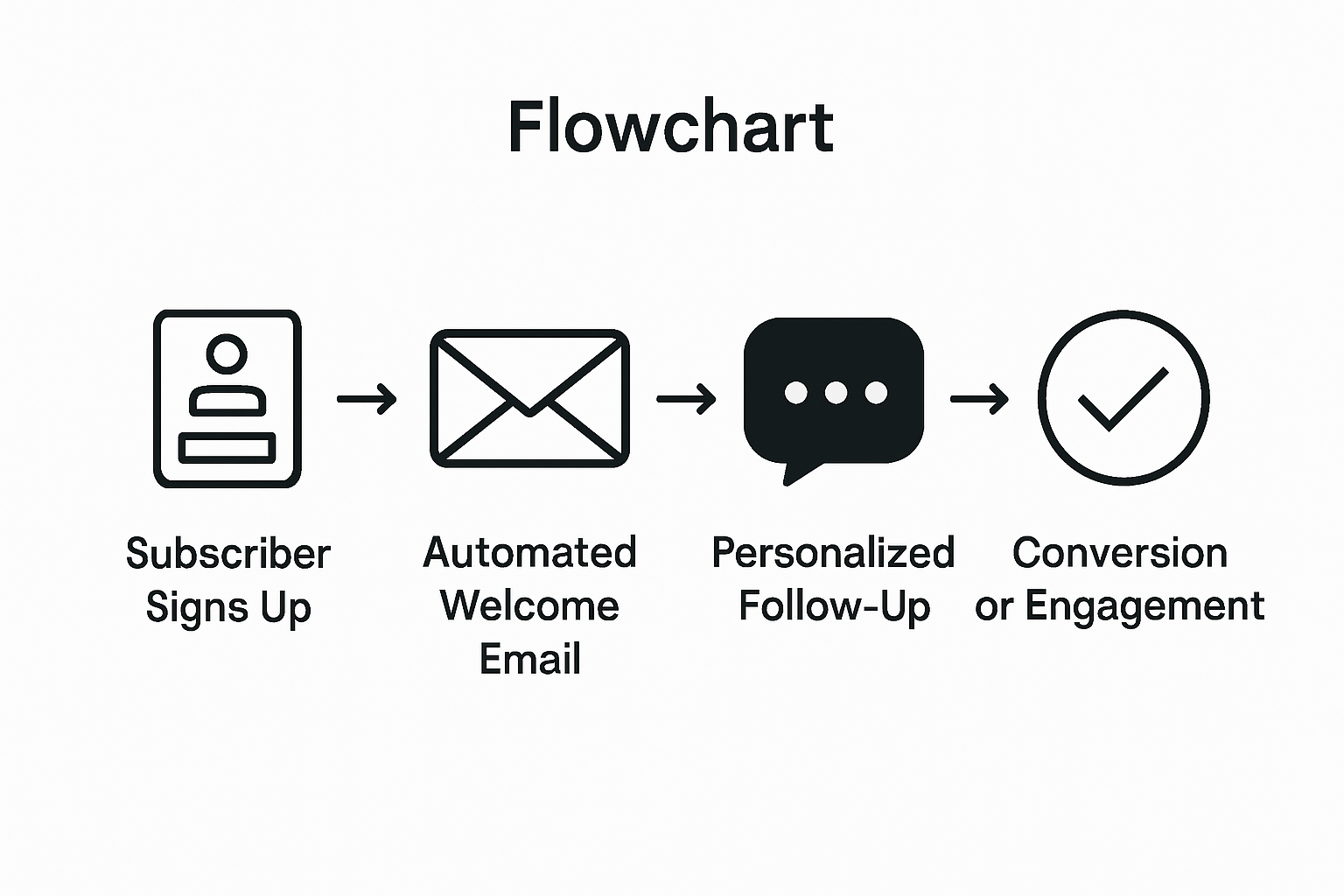 Infographic showing email sequence workflow