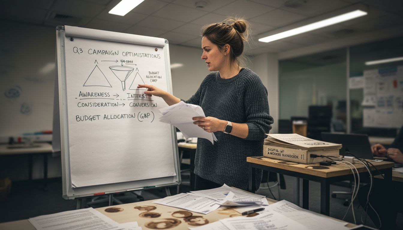 Marketer comparing different funnel diagrams