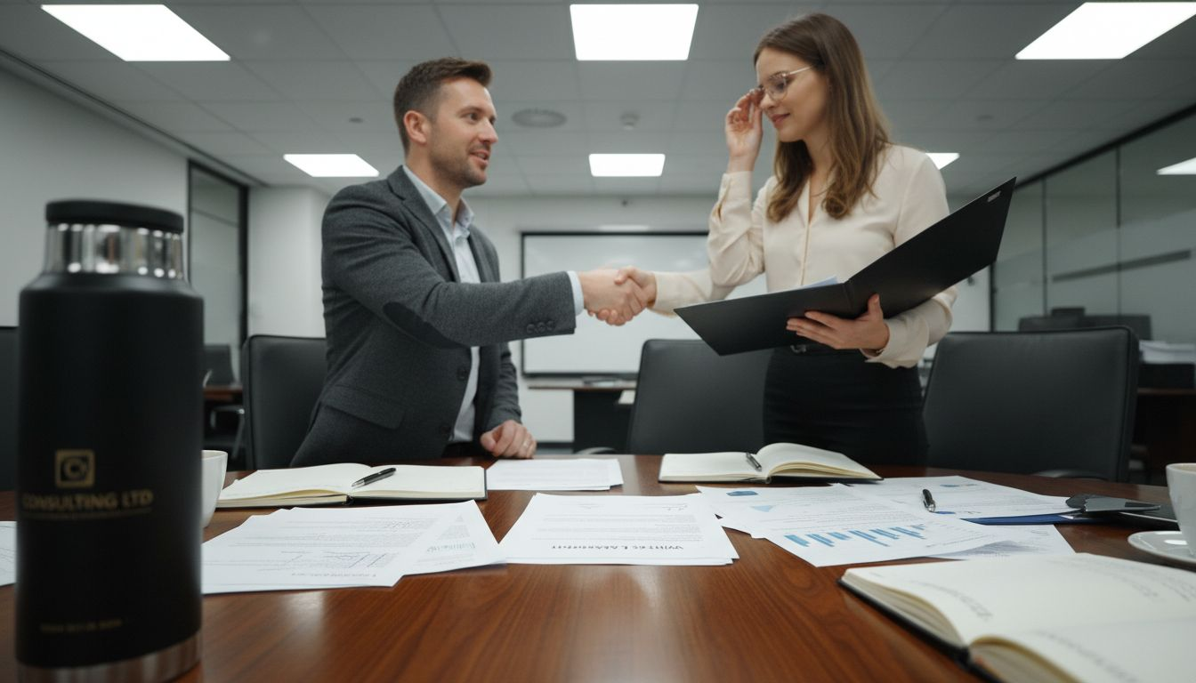 Handshake over white label contract