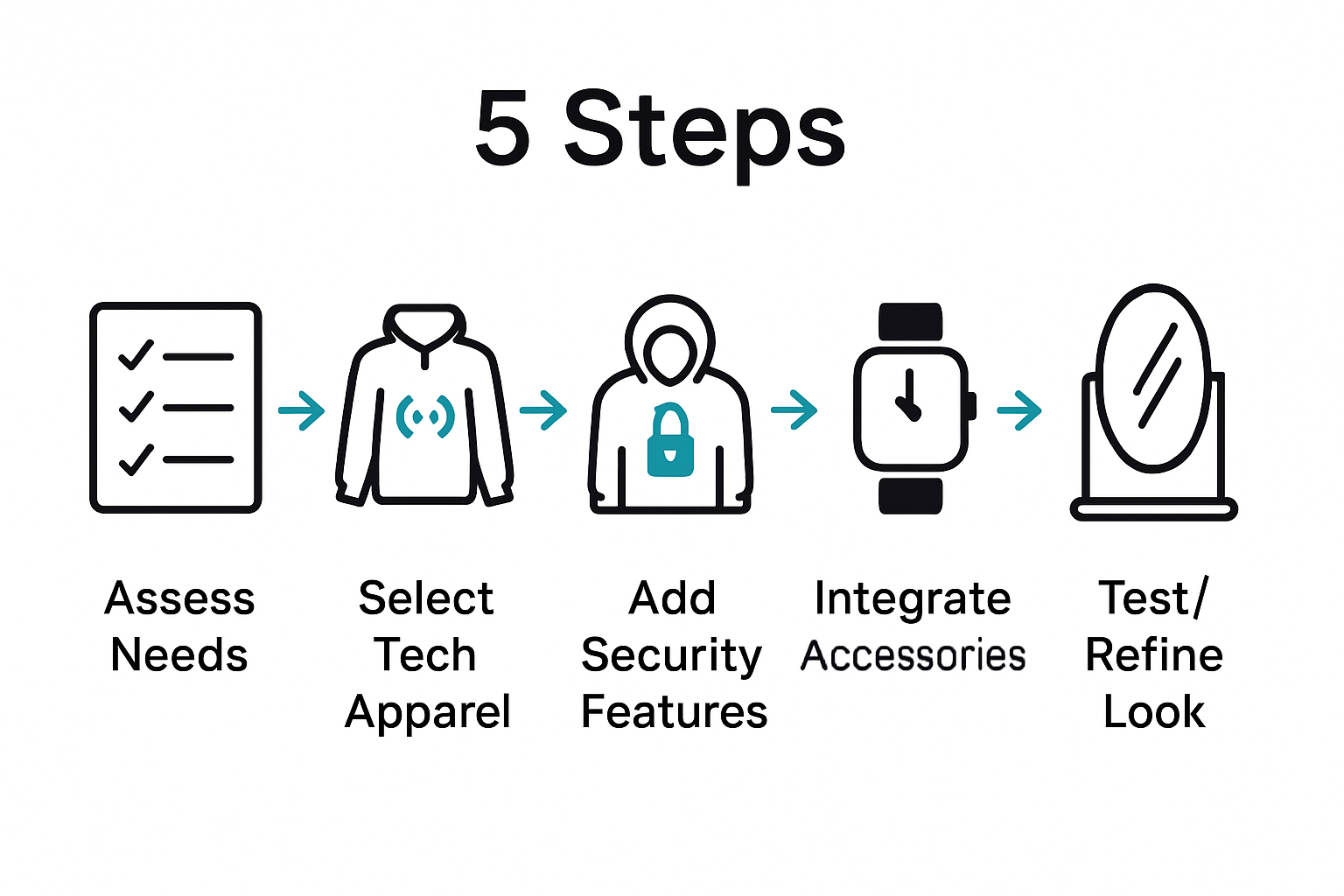 Infographic outlining streetwear tech process