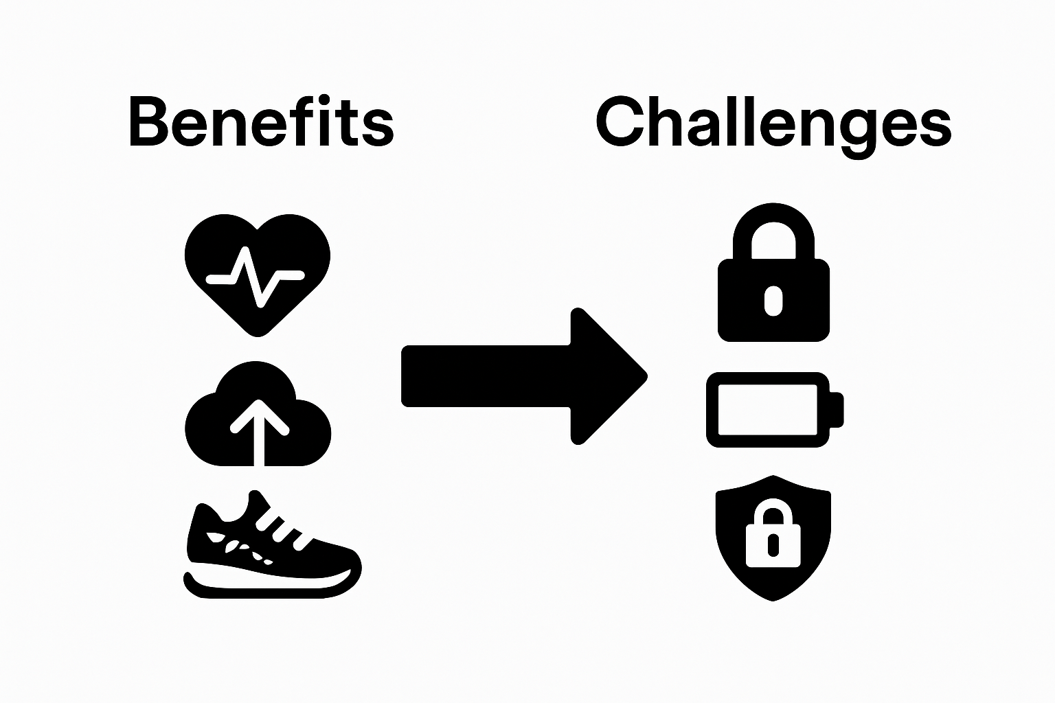 Infographic showing tech fashion pros and cons