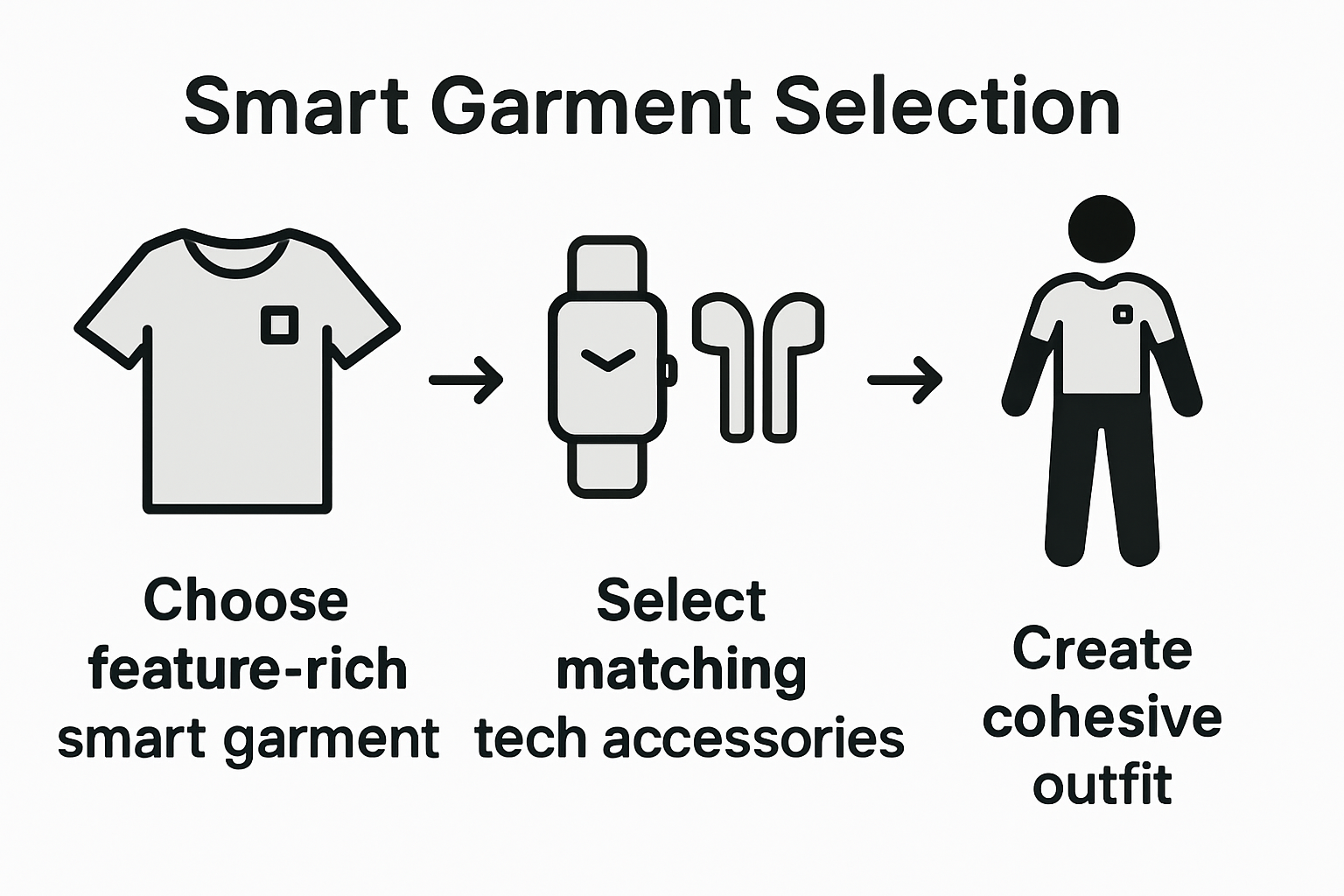 Infographic smart clothing styling steps