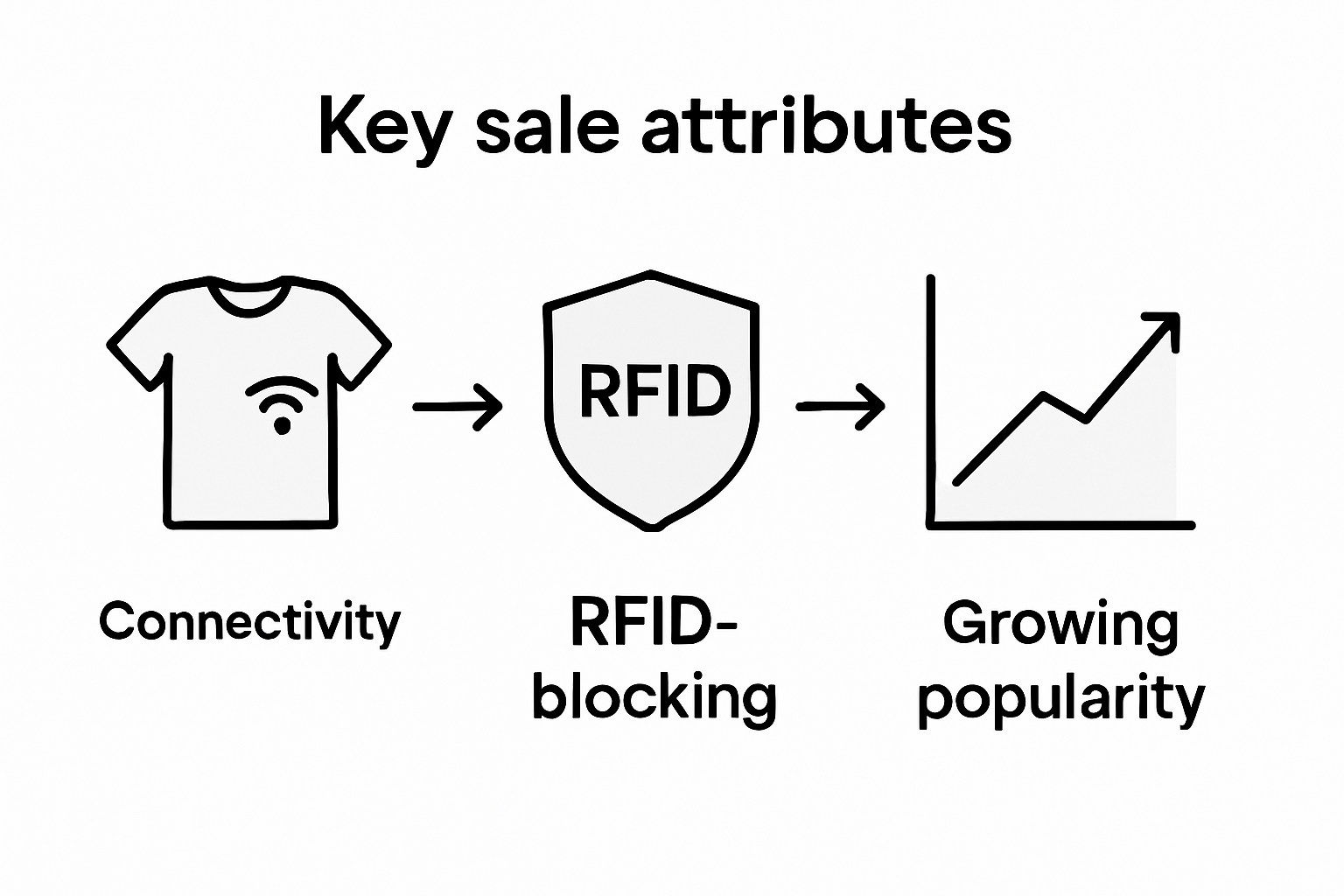 Infographic showing tech apparel features