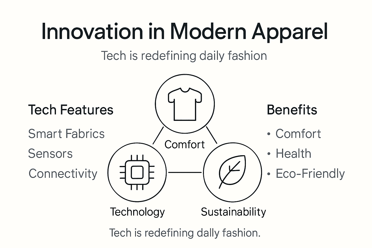 Infographic summarizes modern apparel innovation
