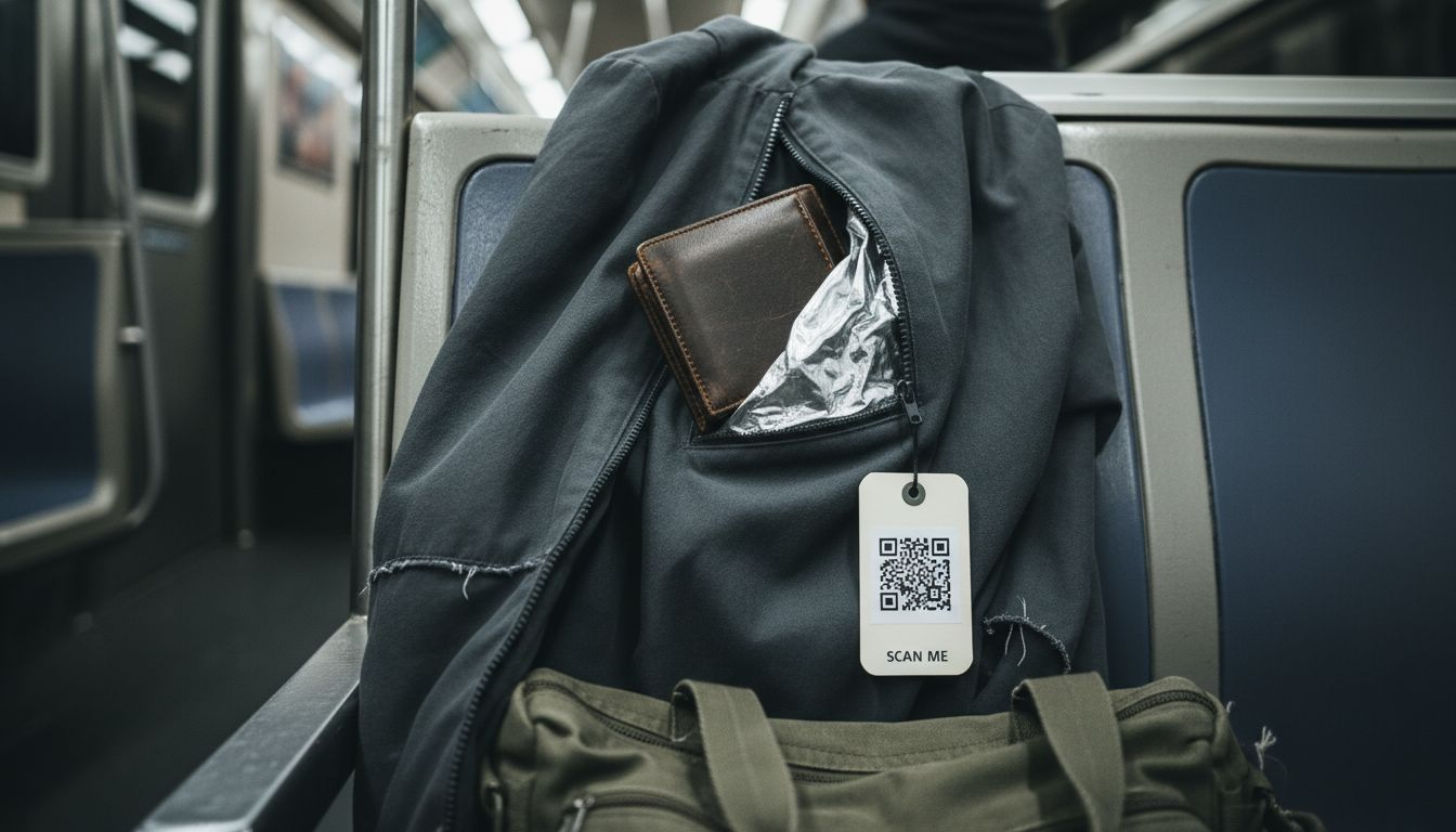 RFID-blocking pocket inside commuter’s jacket
