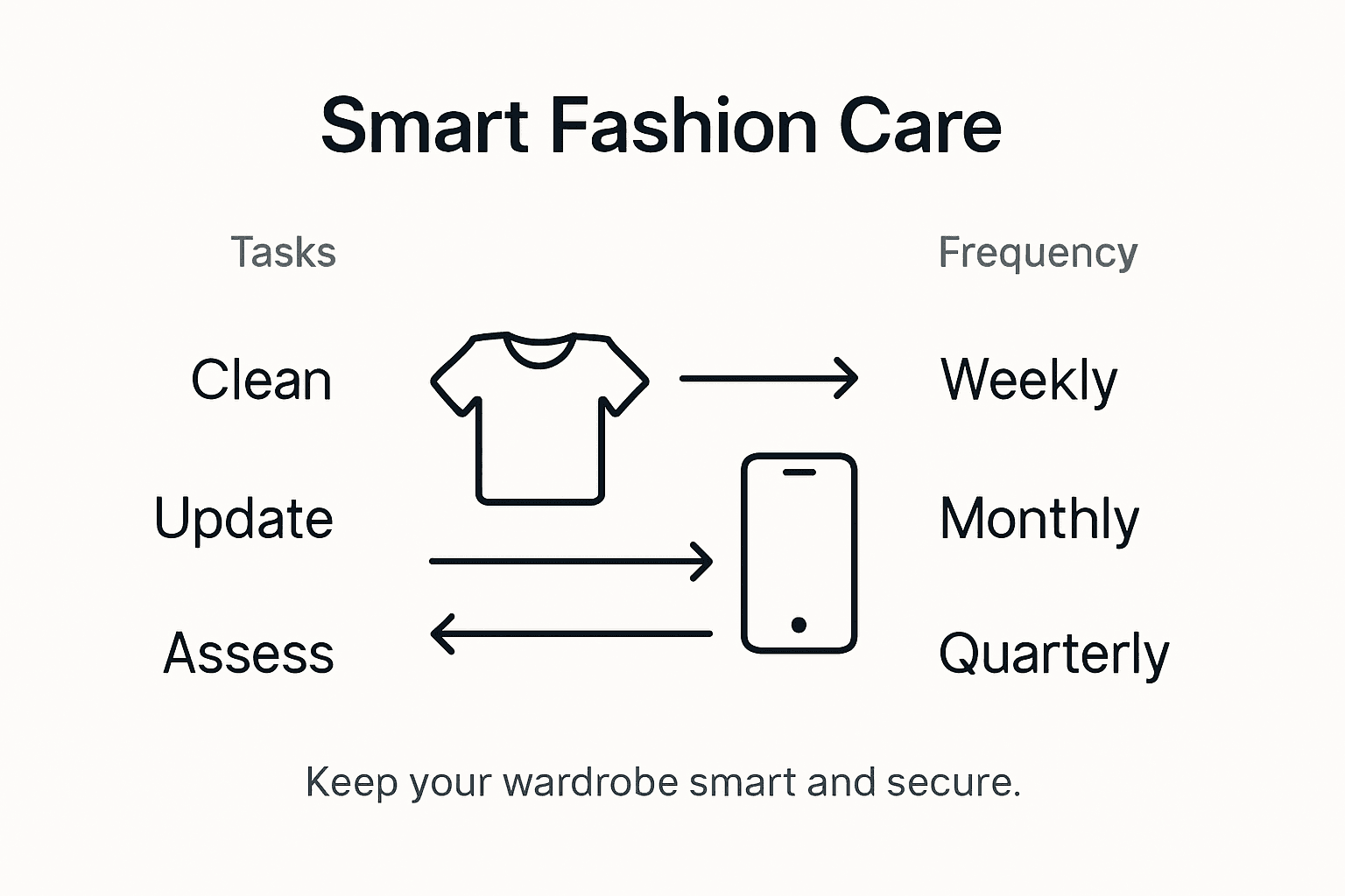 Infographic showing smart fashion care steps