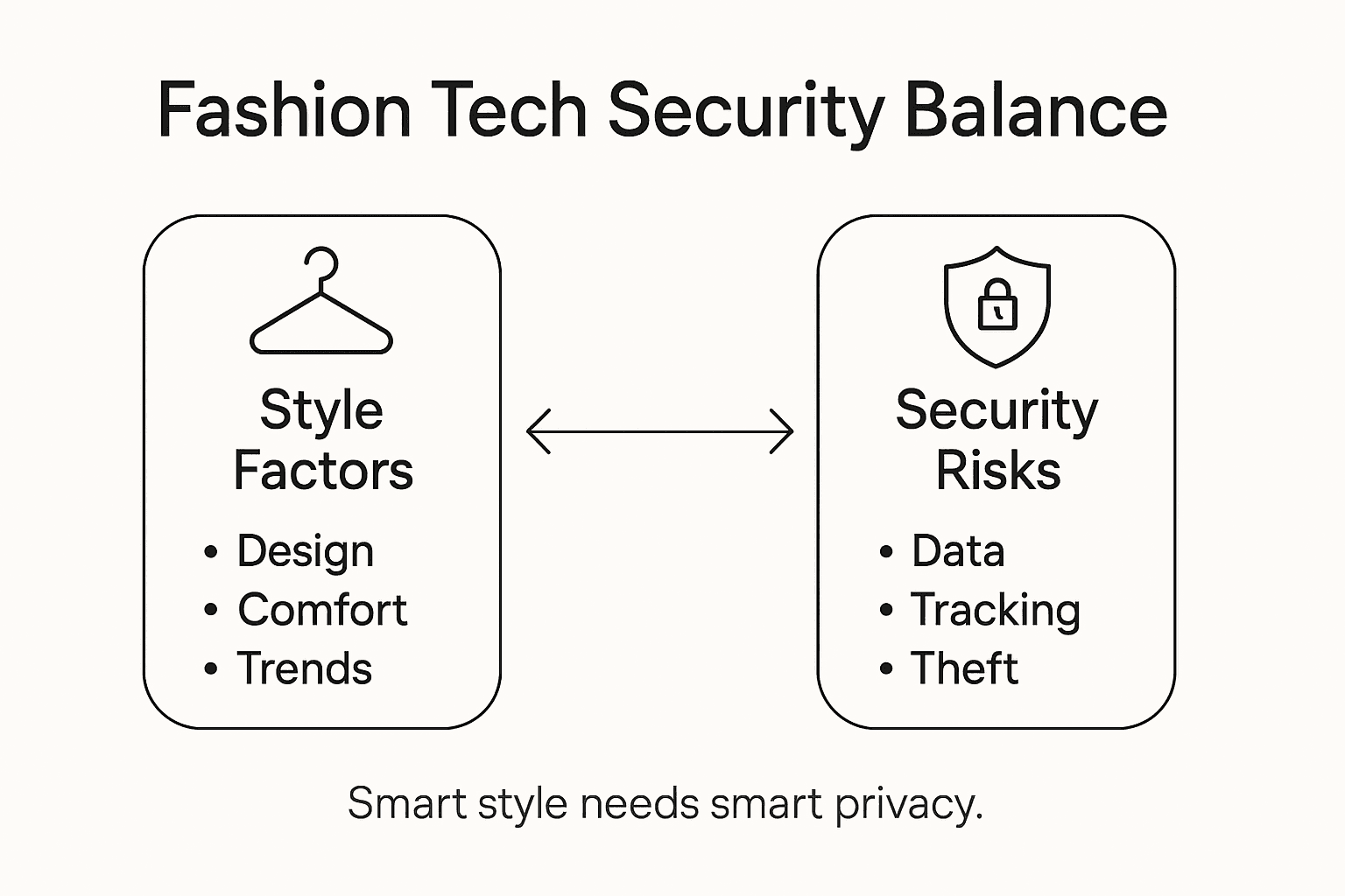 Infographic showing fashion tech style and security