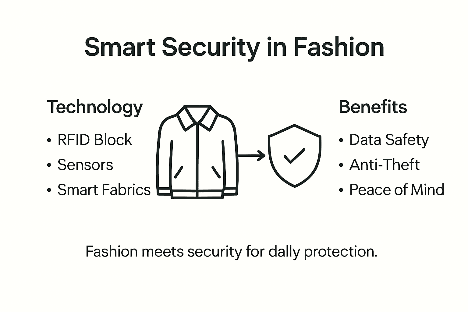 Infographic on smart fashion security features