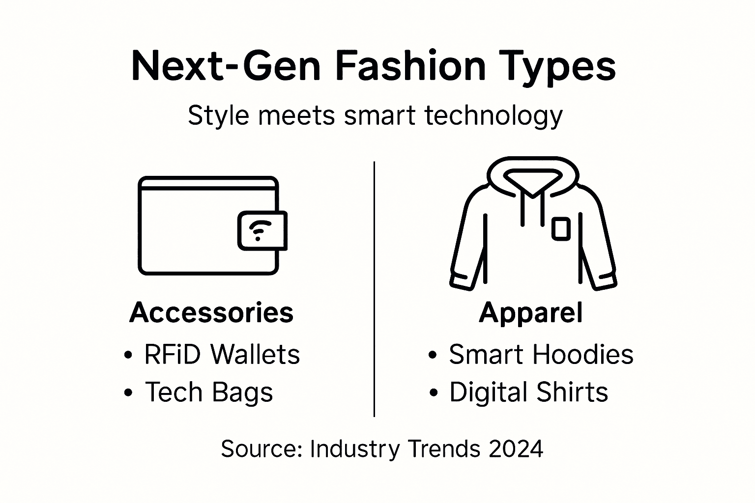 Infographic showing fashion types and benefits