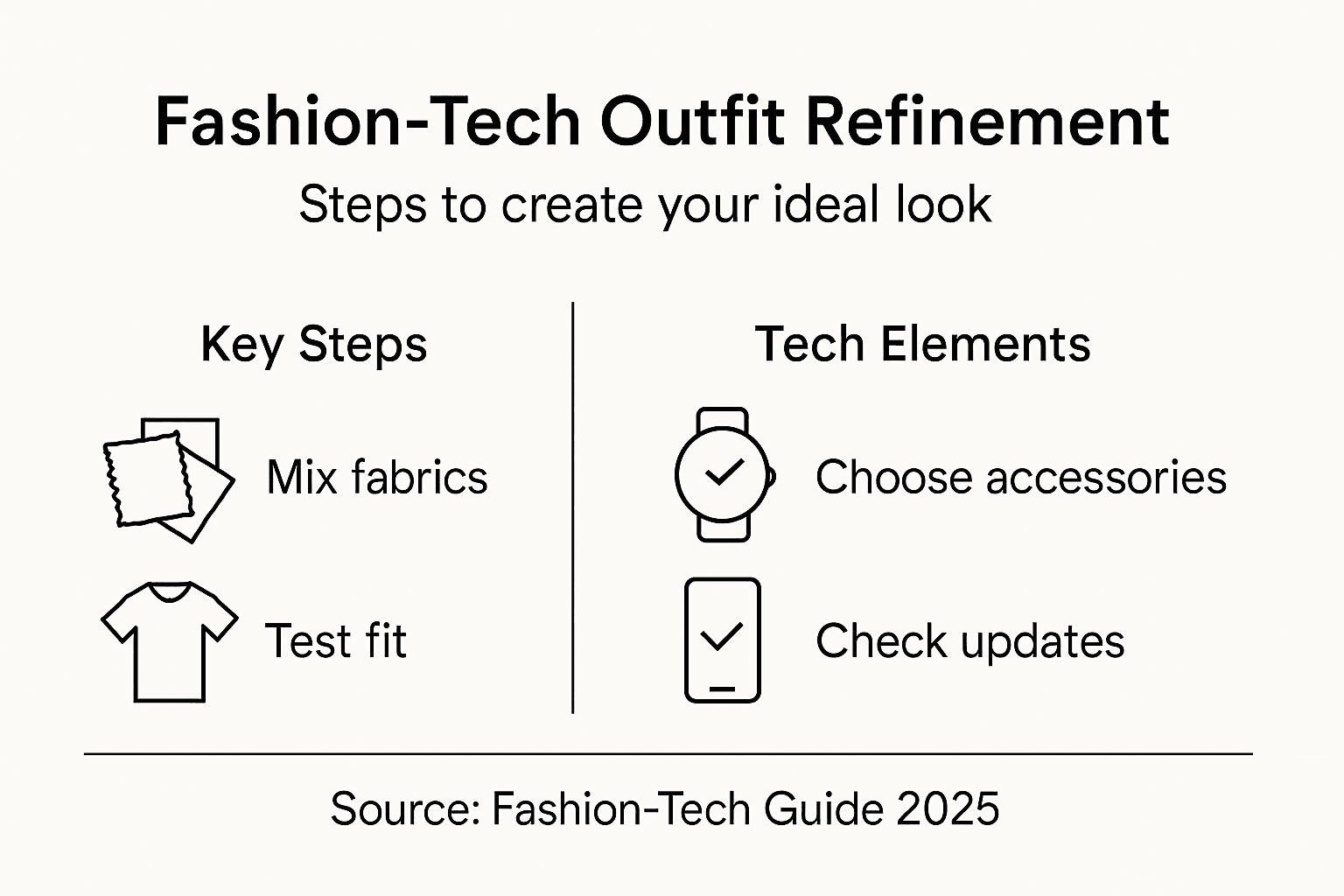 Infographic about refining daily fashion-tech outfits