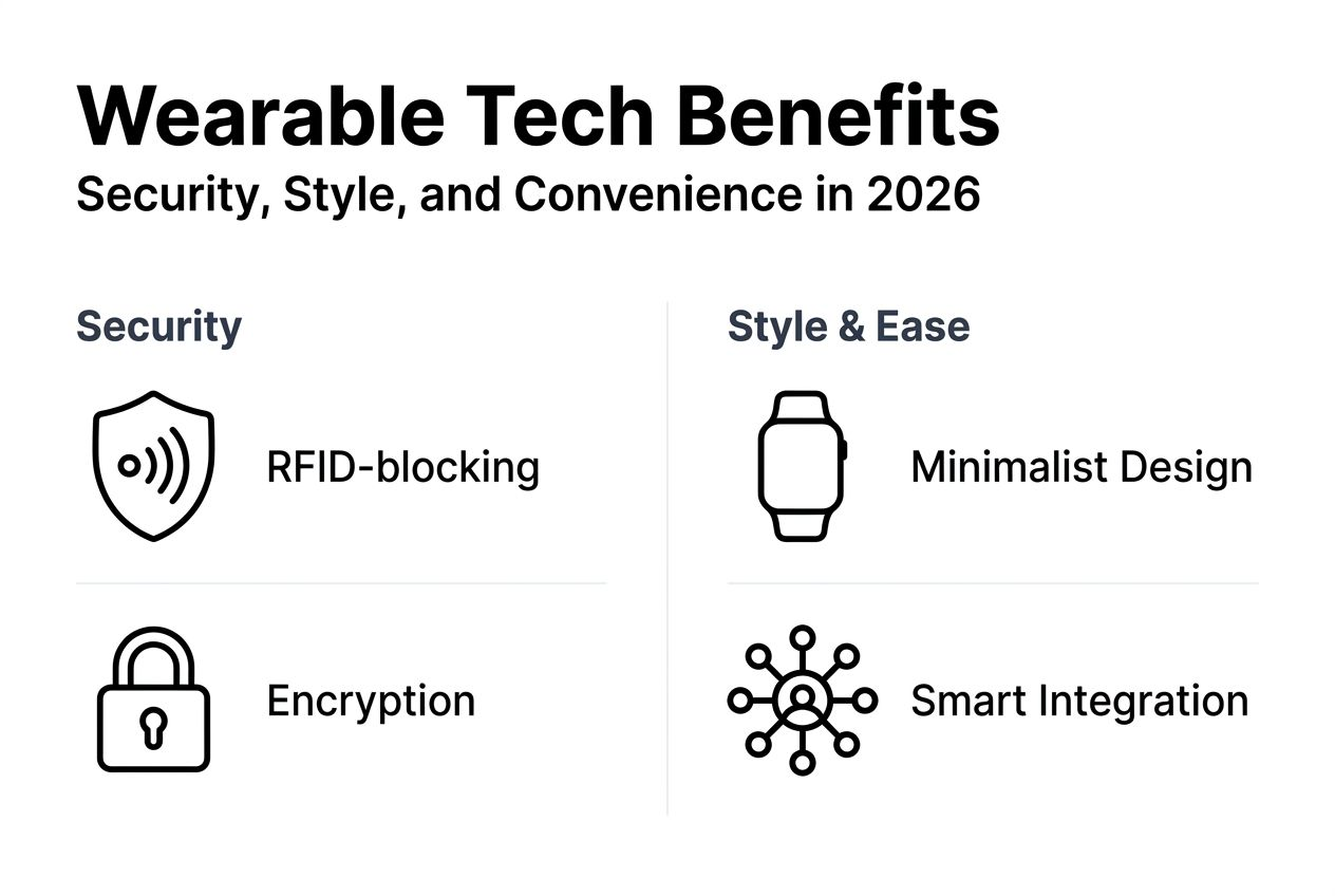 Infographic summarizing wearable technology benefits