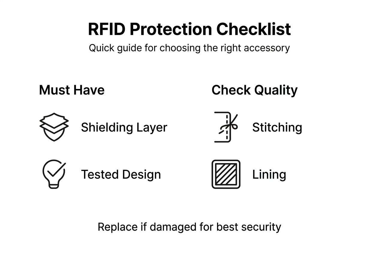 Infographic checklist for RFID-accessory selection