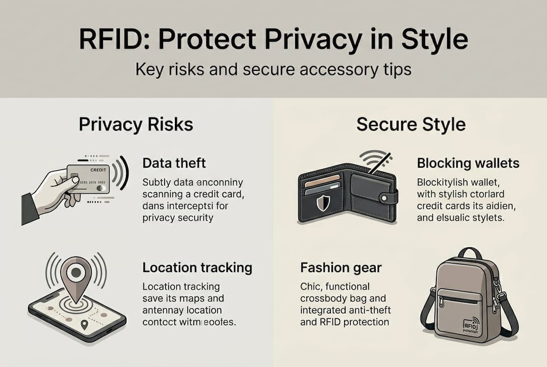 Infographic on RFID privacy risks and secure style