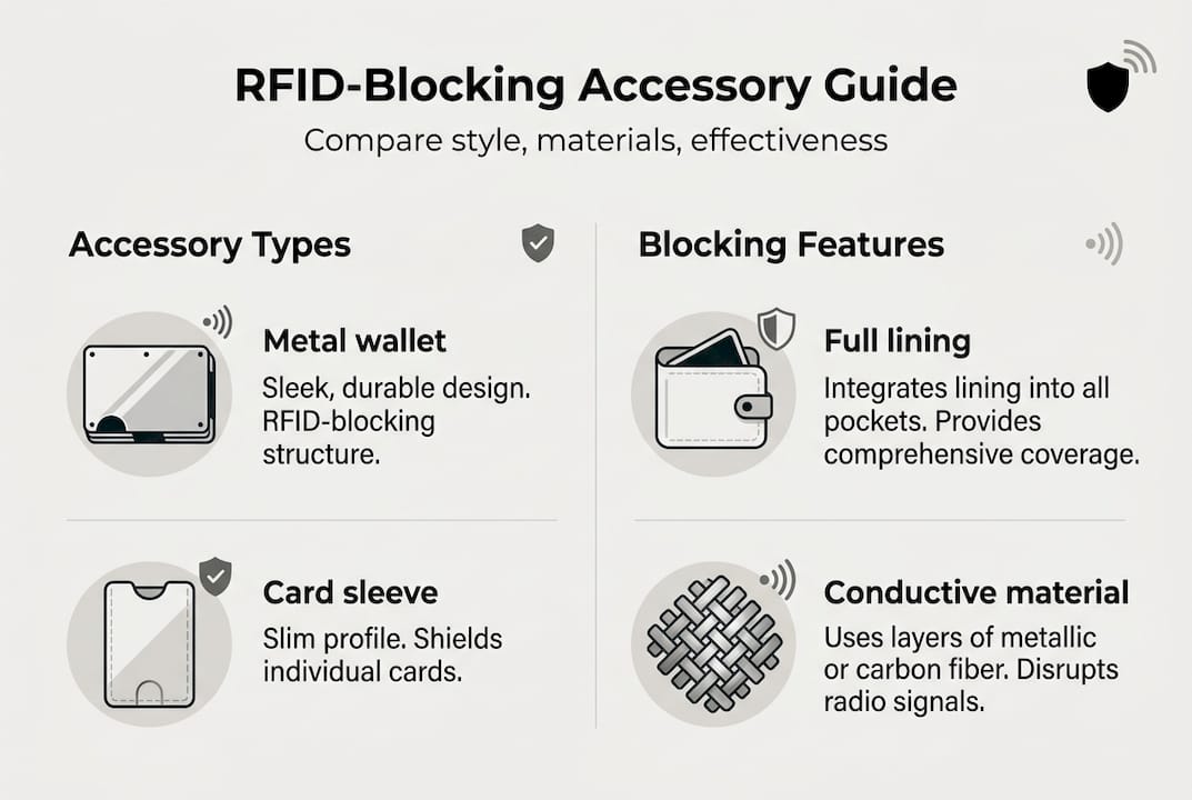 Infographic comparing RFID accessory features