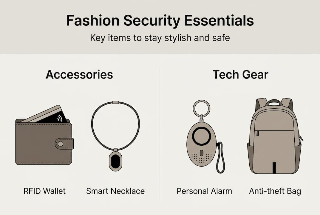 Infographic of stylish security essentials