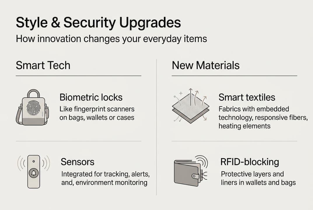 Infographic summarizes key personal item innovations