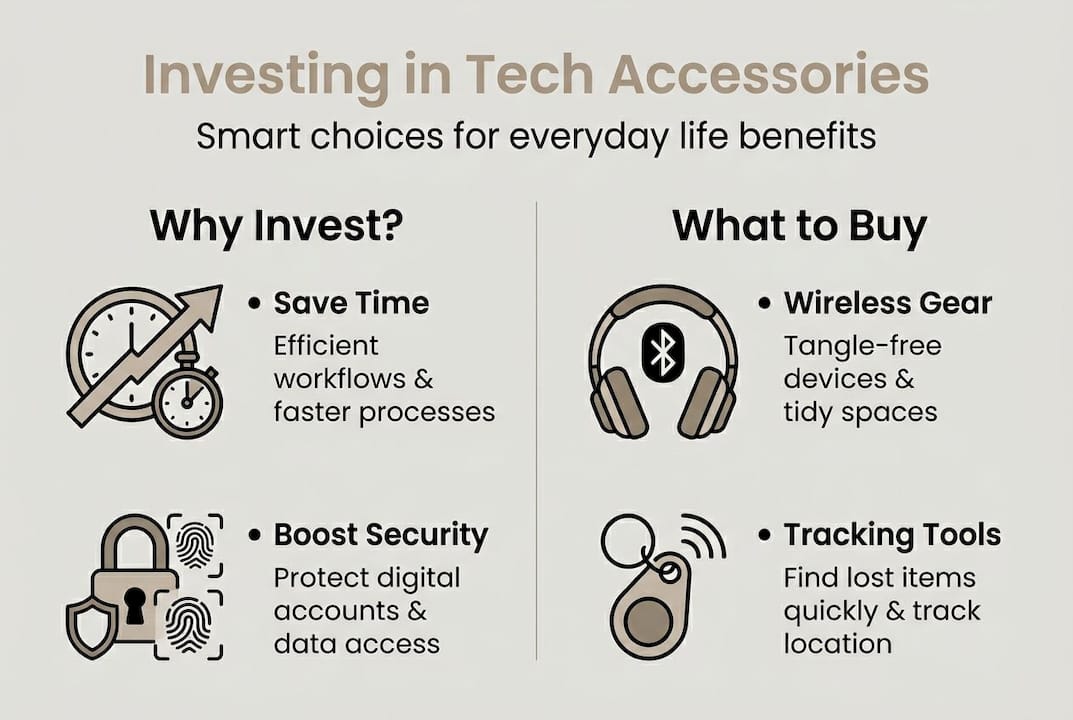 Infographic shows benefits and smart tech accessory picks