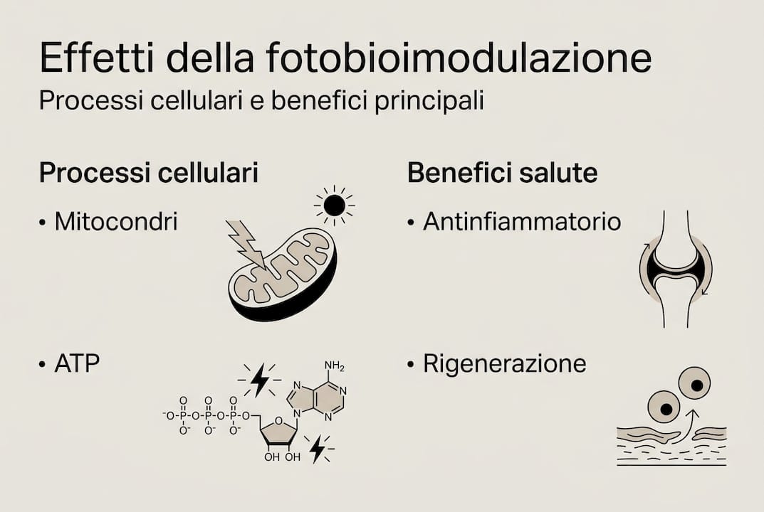 Infografica: i principali benefici della fotobiomodulazione