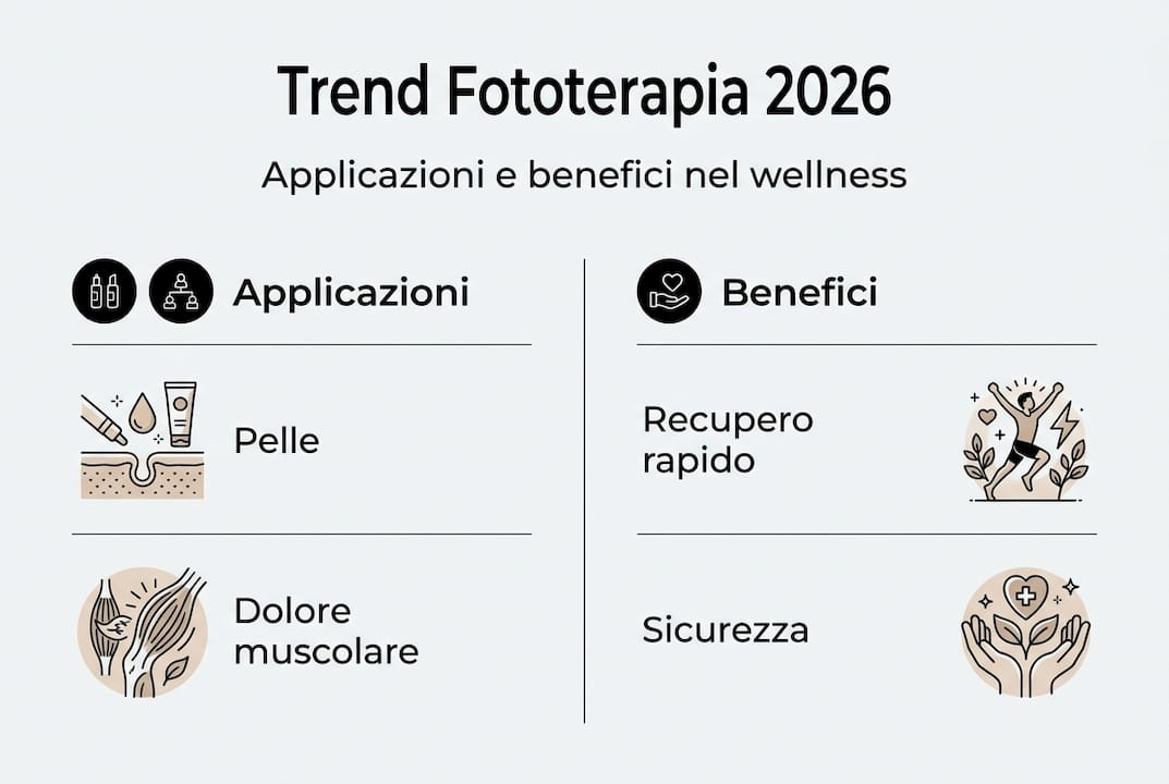 Infografica: le tendenze della fototerapia nel settore wellness previste per il 2026