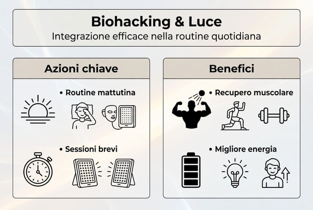 Infografica: come la luce può migliorare il benessere attraverso il biohacking