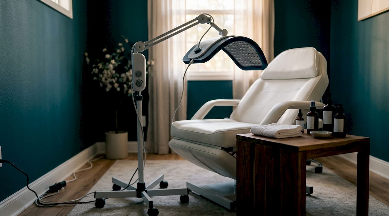 Cabina estetica con trattamento Celluma in corso