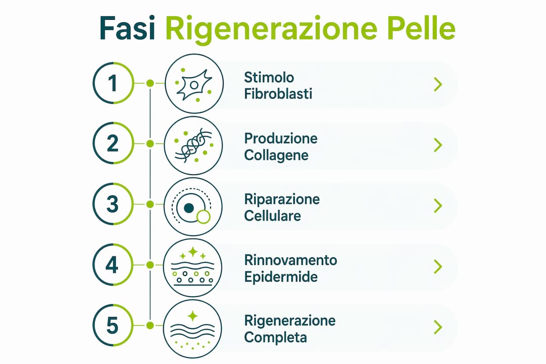 Infografica: le diverse fasi del rinnovamento della pelle